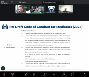 IMI & CIArb Greece Chapter: Second Round of Public Consultation on the Code of Professional Conduct for Mediators 1